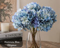 Fleurs Artificielles Décoratives- Hortensia Bleu Élégance