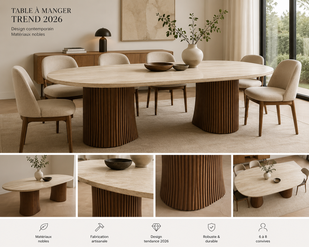 Table à manger en bois massif