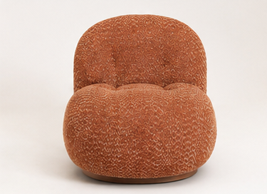 Fauteuil Cocoon Bouclé Terracotta