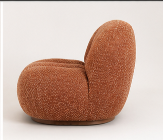 Fauteuil Cocoon Bouclé Terracotta