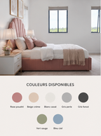 Lit Velours Rose « Coquillage » – Design Élégant