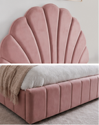 Lit Velours Rose « Coquillage » – Design Élégant