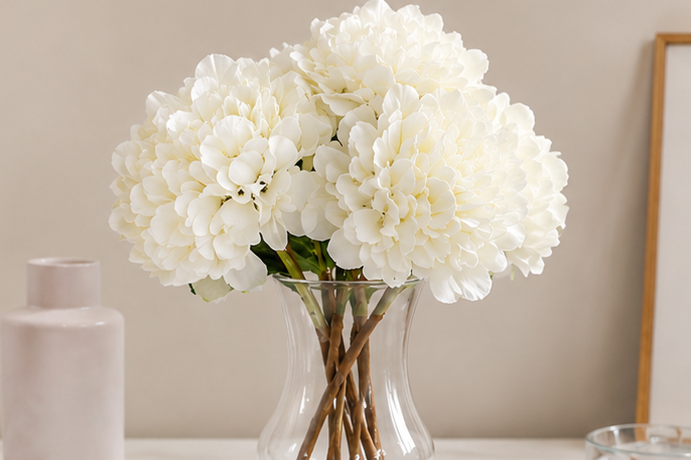 Fleurs Artificielles Décoratives-Fleur Blanche Pureté